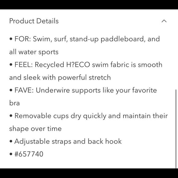 NWT Athleta Square Neck Bra Cup Tankini. 36 B/C Hero Bloom Decadent Cho… - Picture 6 of 9